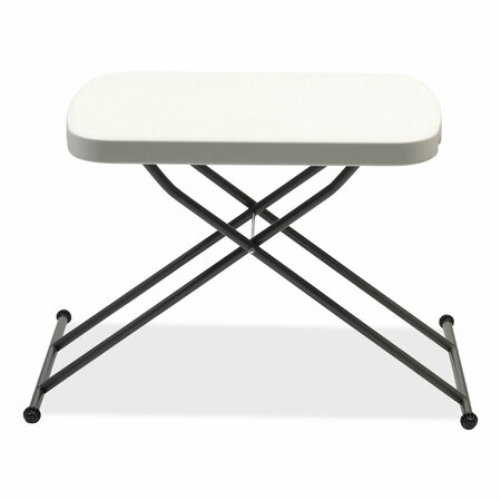 ALERA H-Adjustable Personal Folding Table, 26.63 in.x25.5 in.x25 in. to 36 in., White Top, Dark Gray Legs 65604